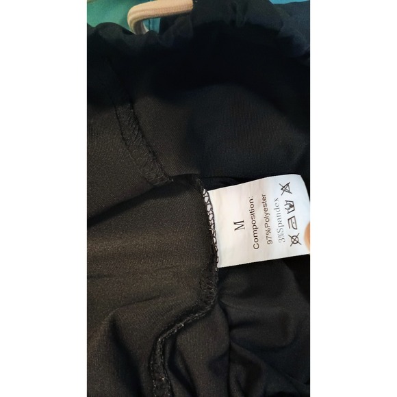 Mens Athletic Shorts Gradient Blue Black Ombre Built In Liner Gym Workout M - Picture 4 of 4